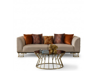 Bankstel 3-zits Exclusieve Beige Woonkamer Driezits Luxe Bankstellen