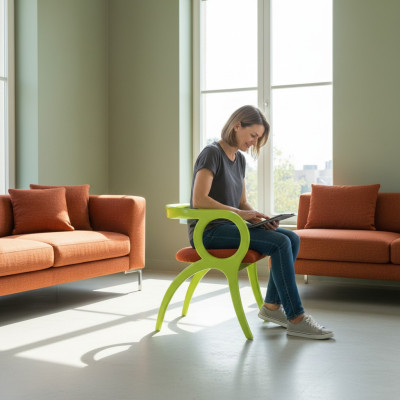 Groene designer fauteuil eetkamer Luxe fauteuil