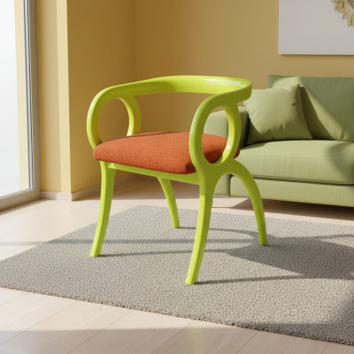 Groene designer fauteuil eetkamer Luxe fauteuil