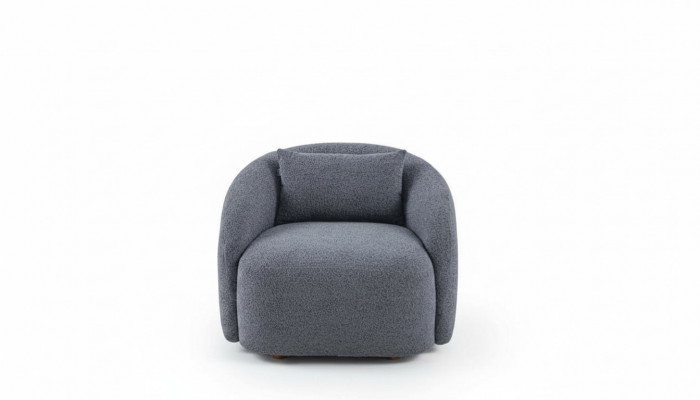 Grijze fauteuil Relaxfauteuil Loungefauteuil Textiel gestoffeerde eenzitter Meubels