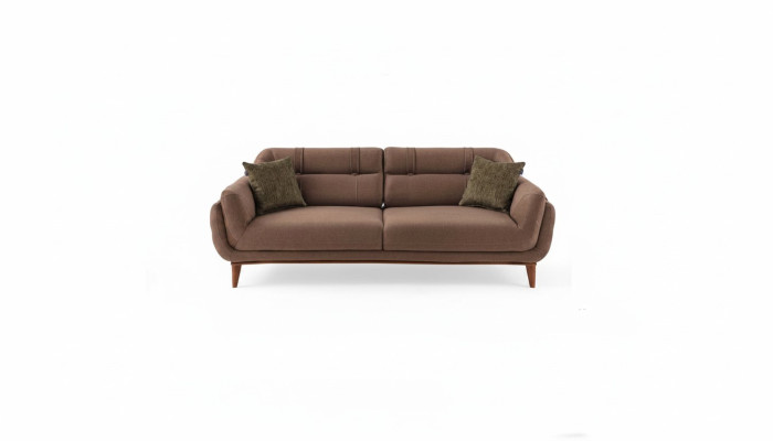 Bruine gestoffeerde driezitsbank 3-zits woonkamersofa's Exclusieve bank