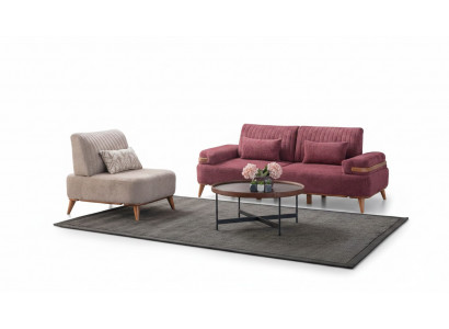 Tweekleurige woonkamersofaset ontwerper meubels 3-zits luxe fauteuil.