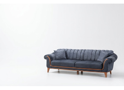 Blauw-grijze woonkamerset Stijlvolle 3-zits luxe fauteuil 2-delig