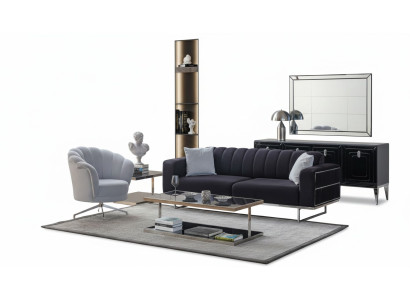 Zitgroep Moderne Stoffen Banken Designer Driepersoonsbank Fauteuil