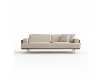 Exclusieve Beige bank 3 zits Moderne meubels Woonkamer Beklede bank