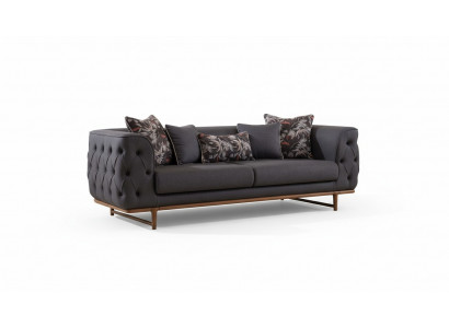 Zwarte Chesterfield bank Designer slaapfunctie Woonkamer 3-zits