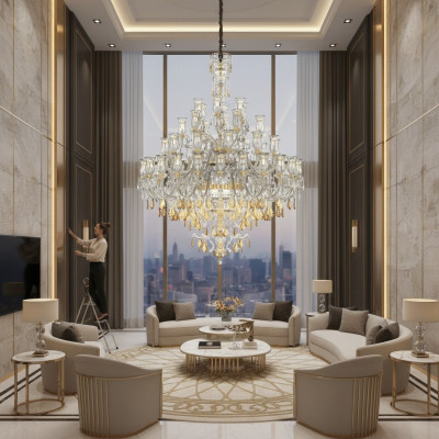 Grote kroonluchter Luxe luster Woonkamer Hanglamp Verlichting Lamp