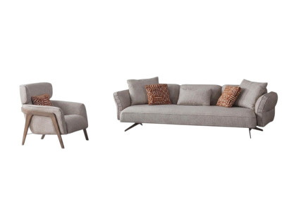 Luxe Modern Woonkamer Set 4-delig. Bank 4-zits Fauteuil salontafel Set