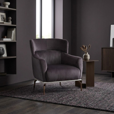 Fauteuil Modern Zwart Lounge Club Woonkamer Textiel Luxe Design