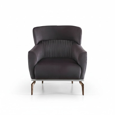 Fauteuil Modern Zwart Lounge Club Woonkamer Textiel Luxe Design