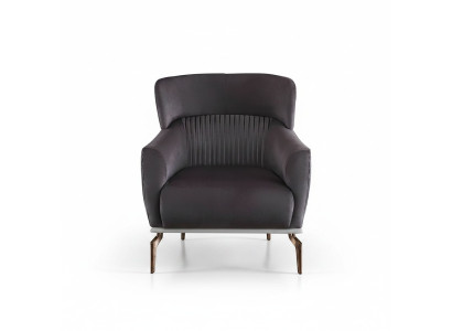 Fauteuil Modern Zwart Lounge Club Woonkamer Textiel Luxe Design