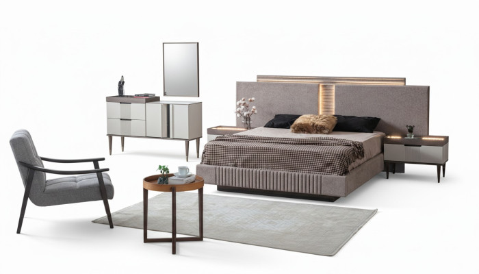 Ontwerp slaapkamer 5-delig slaapkamer set Bed Nachtkastje Kaptafel