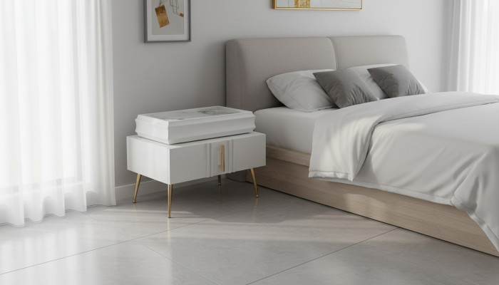 Exclusieve nachtkastjes Designer meubels Beige kleur in slaapkamer nieuw