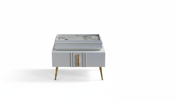 Exclusieve nachtkastjes Designer meubels Beige kleur in slaapkamer nieuw