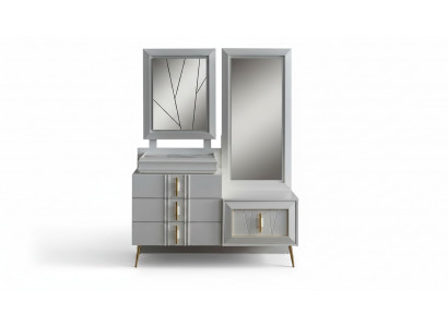 Toilettafel met spiegel luxe console exclusieve slaapkamerset 2-delig.