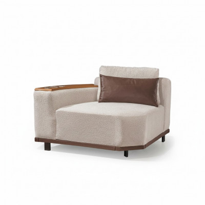 Beige modulaire bank ontwerper hoekbanken woonkamer luxe gestoffeerde banken