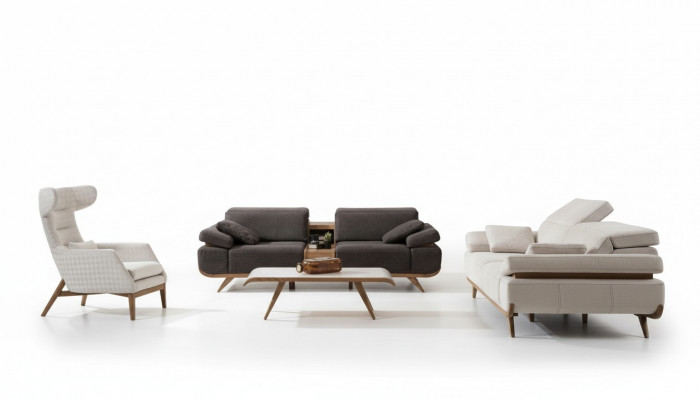 Tweekleurige woonkamerbankstel Moderne 3+2 zits luxe fauteuil Tweekleurig woonkamerbankstel Moderne 3+2-zits luxe fauteuil