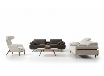 Tweekleurige woonkamerbankstel Moderne 3+2 zits luxe fauteuil Tweekleurig woonkamerbankstel Moderne 3+2-zits luxe fauteuil