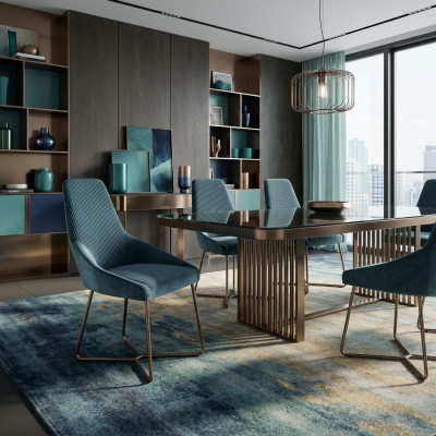 Exclusieve moderne stoelen ontwerper groene kleur luxe in eetkamer nieuwigheid