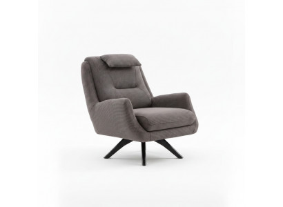 Ontwerper Fauteuil Bekleding Textiel Modern Bekleding Bruin Moderne Club Lounge