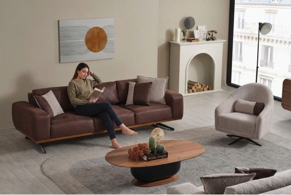 Moderne woonkamerset 2-delig. Bankfauteuil 4+1 zits bankstel banken bankstellen