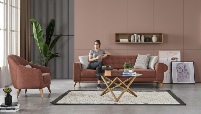 Woonkamerset Roze Stijlvol Loungebank 3+1 Zits Fauteuil Banken  Woonkamerset Roze Stijlvolle Loungebank 3+1 Zits Fauteuil Banken