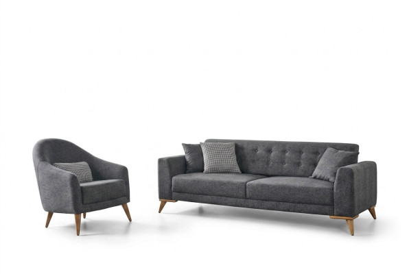 Ontwerper woonkamerset 2-delig. Driezitsbank fauteuil 3+1 bankstellen banken