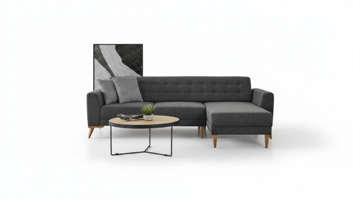 Luxe hoekbank L-vormige moderne grijze bank designer meubels woonkamer
