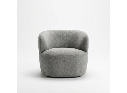 Ontwerpstoel Grijs Luxe Meubels Woonkamer Bekleding Textiel Lounge Club