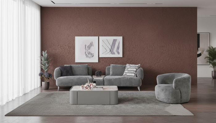 Luxe woonkamerset 2-delig. Driezitsbank Fauteuil 3+1 bankstelbanketten