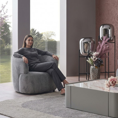 Stijlvolle fauteuil woonkamer Zacht Meubels Grijs Ontwerper Lounge Club Eenpersoons