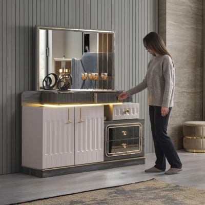 Ladenkast Spiegel Luxe Console Dressoir Ontwerp Slaapkamer Laden