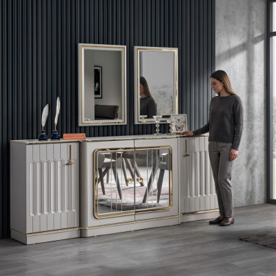 Modern dressoir met 2 spiegels designer luxe woonkamer meubels ladekast