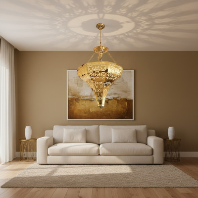 Plafondlamp Een gouden hanglamp Woonkamer Luxe Lamp Verlichting