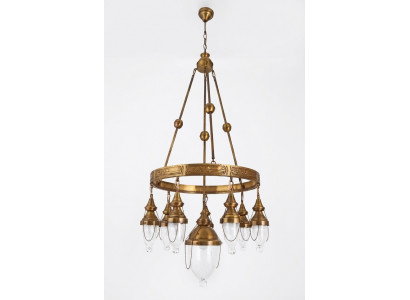 Plafondlamp hanglamp armatuur woonkamer glanzend glas lampen