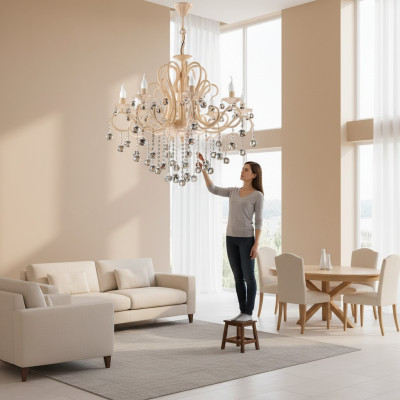 Antieke stijl lamp ronde lampen plafondlamp kroonluchter 88x100