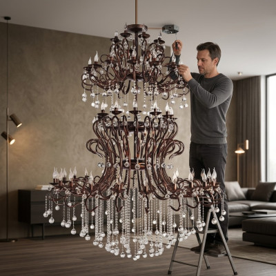 Kroonluchterlamp xxl hanglamp hanglamp armatuur 155x250