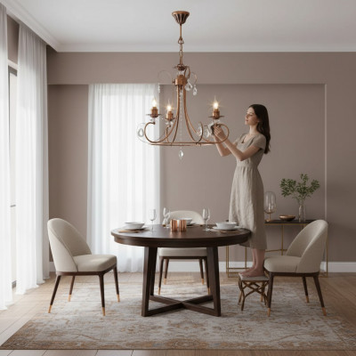 Kroonluchter Metalen Lamp Verlichting Lampen Plafondlamp Armatuur 60x70