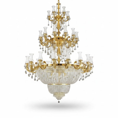 Kroonluchter hanglamp foyer woonkamer luxe glans lamp 360 cm