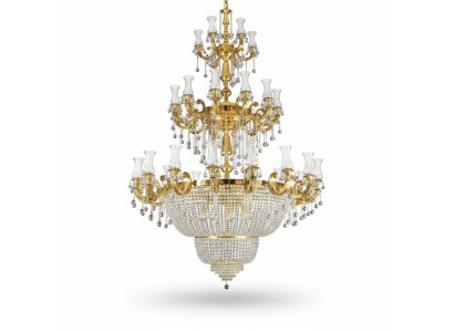 Kroonluchter hanglamp foyer woonkamer luxe glans lamp 360 cm