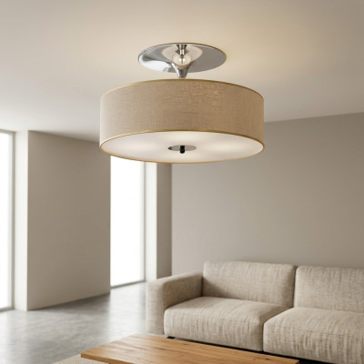 Plafondlamp Plafondverlichting moderne hanglamp Woonkamer Luxe 50x30 Chroom