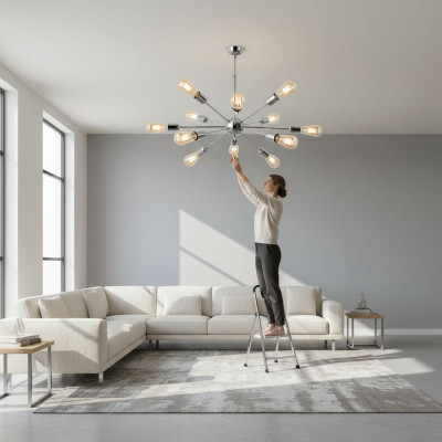 Plafondlamp Woonkamer Luxe Kroonluchter Glazen Interieur van het huis Nieuwe Stijl