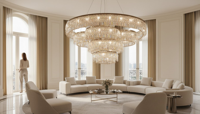 Kroonluchter Voor de foyer Kristal glanzend nieuw Binnen luxueus Nieuw