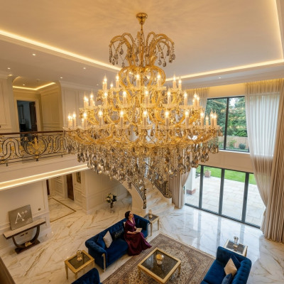 luxe kristallen kroonluchter van nieuwe kwaliteit voor de woonkamer