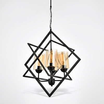Plafondlamp hanglamp woonkamer luxe interieur zwarte kroonluchter armatuur