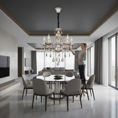 Kroonluchter Moderne Foyer Hanglamp Plafondlamp Luxe Kroonluchter 65x95