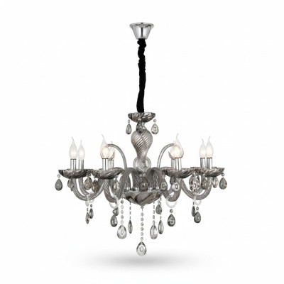 Kroonluchter Smoke Crystal in de woonkamer brengt een nieuwe chique luxe in huis.