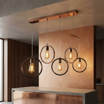 Hanglamp Zwart Elegant Plafondlamp 70x90cm Woonkamer Lamp