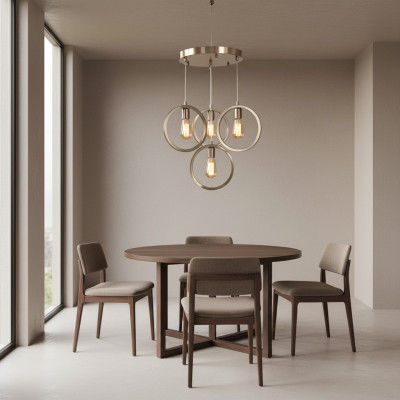 Plafondlamp moderne hanglamp woonkamer luxe mat chroom 35x70