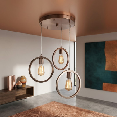 Hanglamp in moderne woonkamer luxe stijl mat chroom